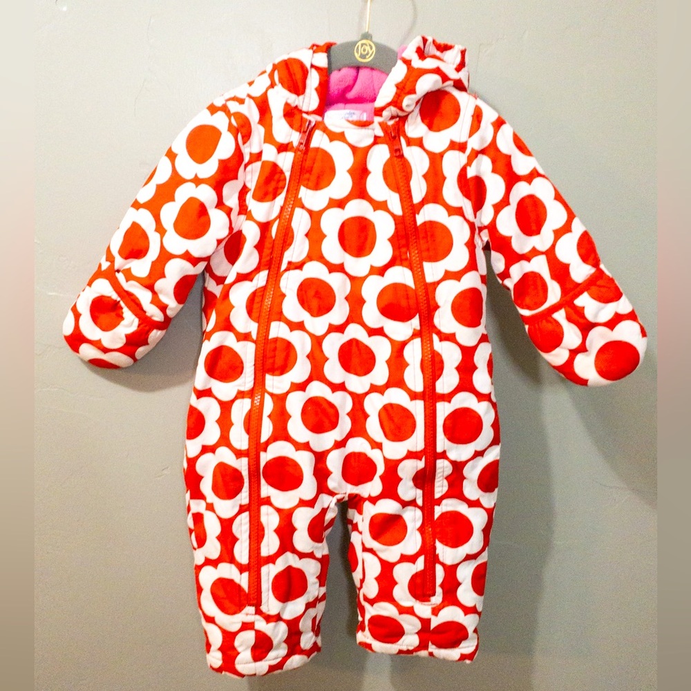 Baby Boden red flower jacket onesie!